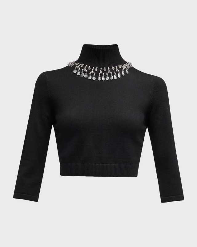 Matchmaker High-Neck Crystal Crop Top